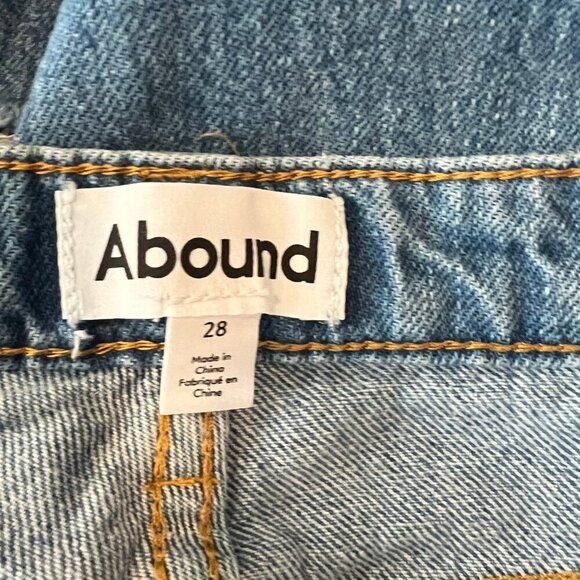 Women's Abound worn/wear ripped blue jeans, Size 28 - Picture 4 of 8